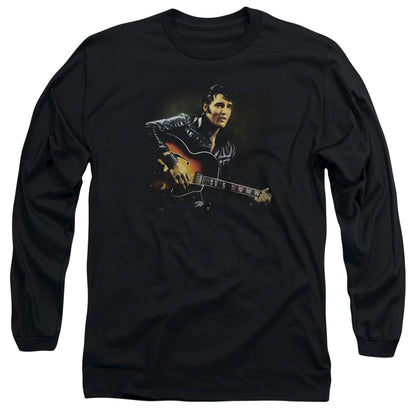 Elvis Presley 1968 Mens Long Sleeve Shirt Black Officially Licensed Officially Licensed