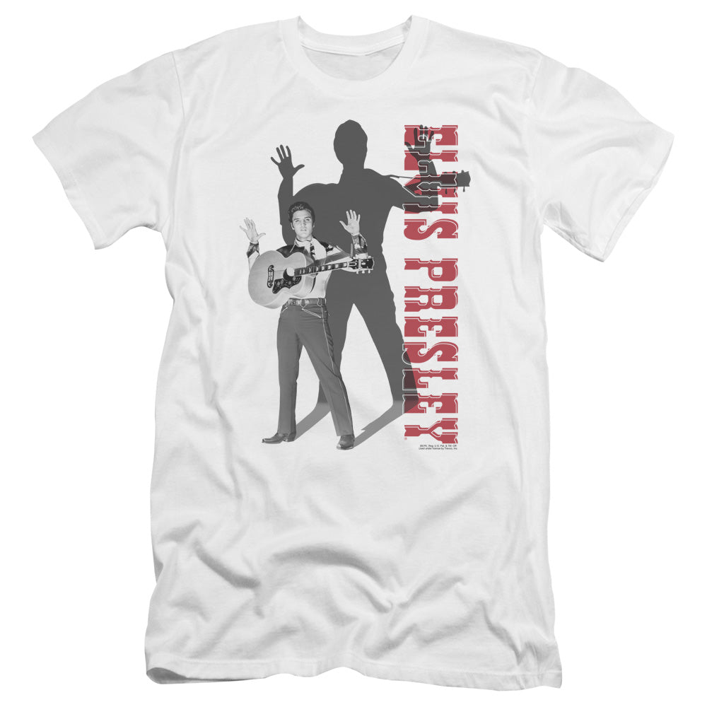 Elvis Presley Look No Hands Premium Bella Canvas Slim Fit Mens T Shirt White