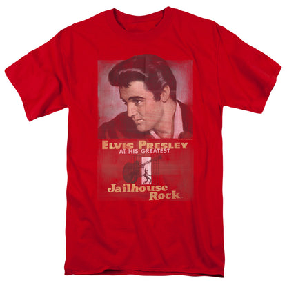 Elvis Presley Jailhouse Rock Poster Mens T Shirt Red