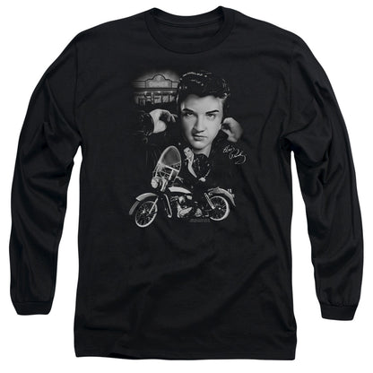 Elvis Presley The King Rides Again Mens Long Sleeve Shirt Black Officially Licensed Officially Licensed