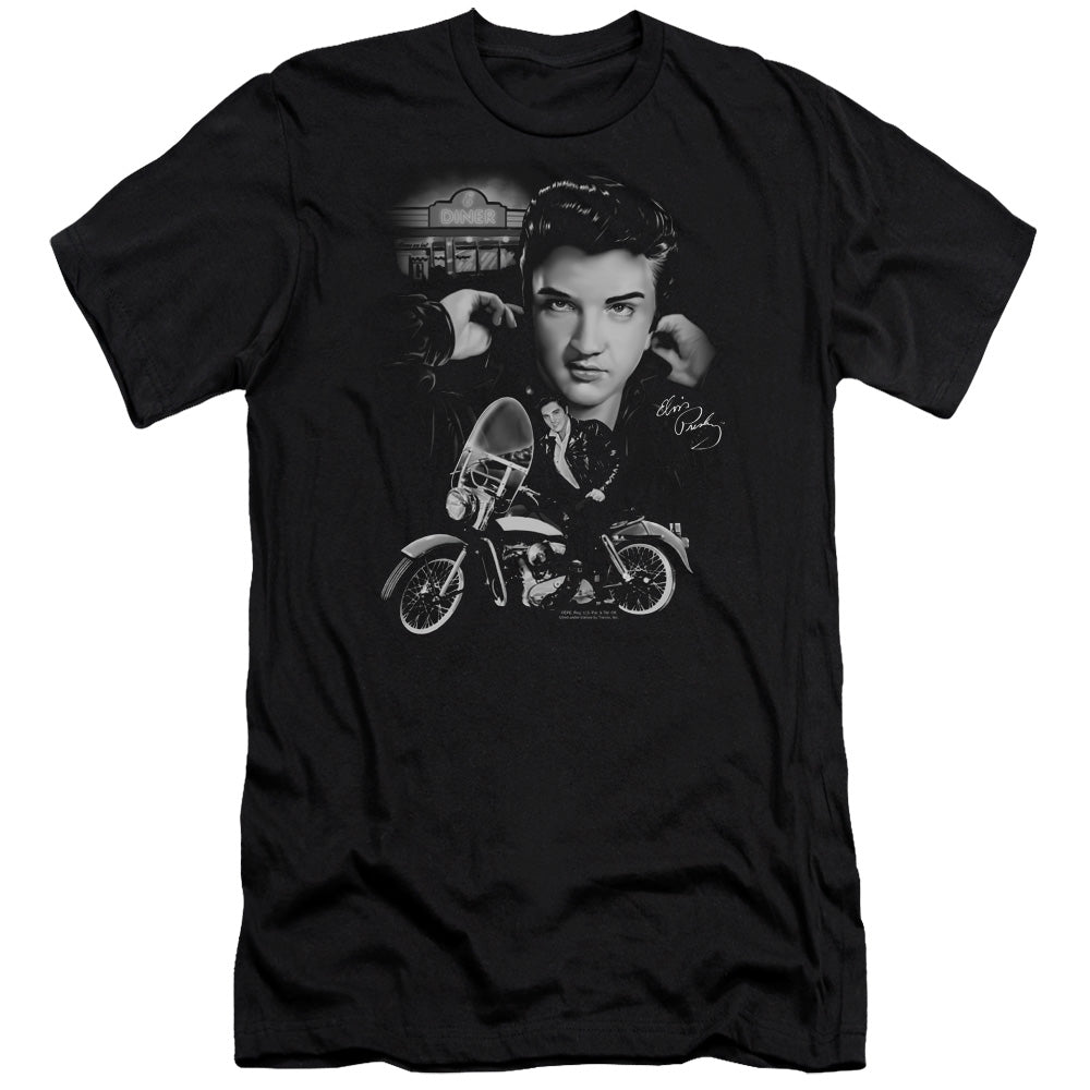 Elvis Presley The King Rides Again Premium Bella Canvas Slim Fit Mens T Shirt Black