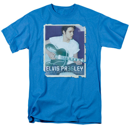 Elvis Presley 35 Guitar Mens T Shirt Turquoise