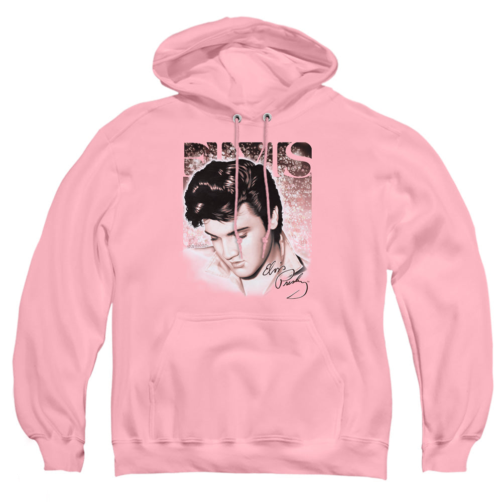 Elvis Presley Star Light Mens Hoodie Pink Officially Licensed