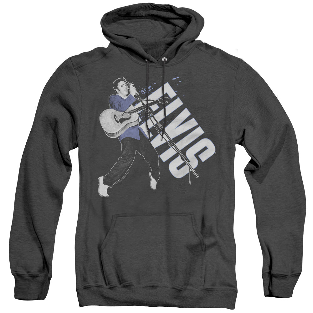 Elvis Presley On His Toes Heather Mens Hoodie Black Officially Licensed