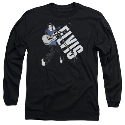 Elvis Presley On His Toes Mens Long Sleeve Shirt Black Officially Licensed Officially Licensed