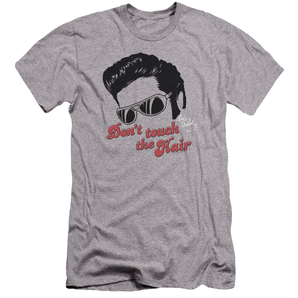 Elvis Presley Dont Touch The Hair 2 Premium Bella Canvas Slim Fit Mens T Shirt Athletic Heather