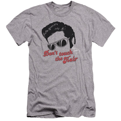 Elvis Presley Dont Touch The Hair 2 Premium Bella Canvas Slim Fit Mens T Shirt Athletic Heather