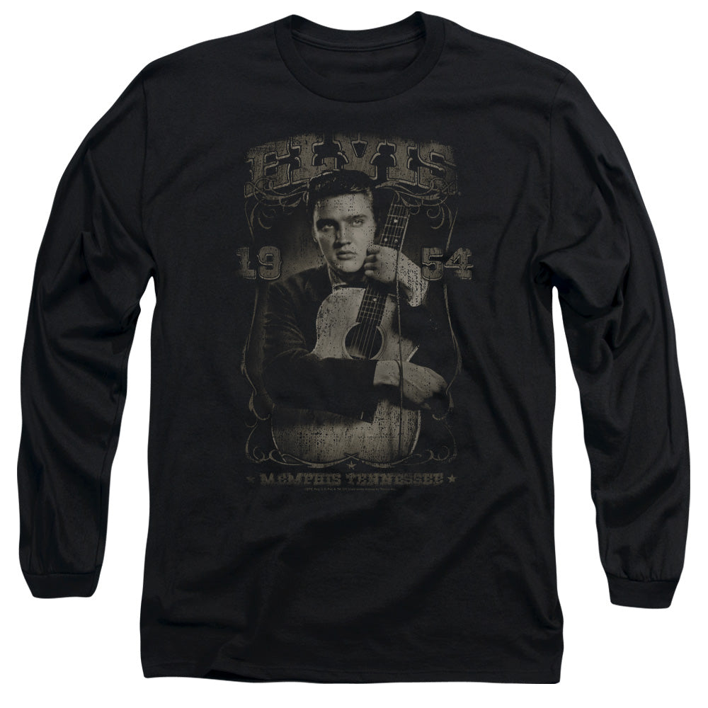 Elvis Presley 1954 Mens Long Sleeve Shirt Black Officially Licensed Officially Licensed