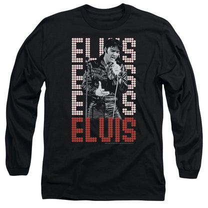 Elvis Presley 1968 Mens Long Sleeve Shirt Black