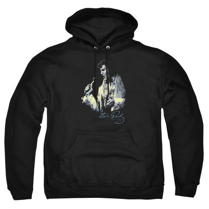 Elvis Presley Painted King Mens Hoodie Black Officially Licensed