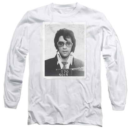 Elvis Presley Framed Mens Long Sleeve Shirt White