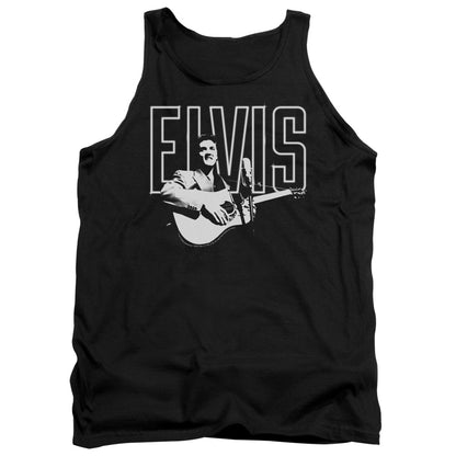 Elvis Presley White Glow Mens Tank Top Shirt Black