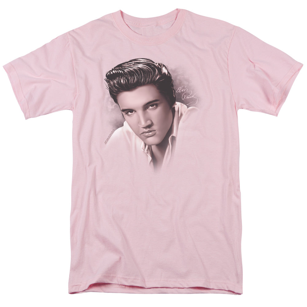 Elvis Presley The Stare Mens T Shirt Pink