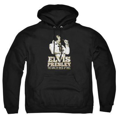 Elvis Presley Golden Mens Hoodie Black Officially Licensed