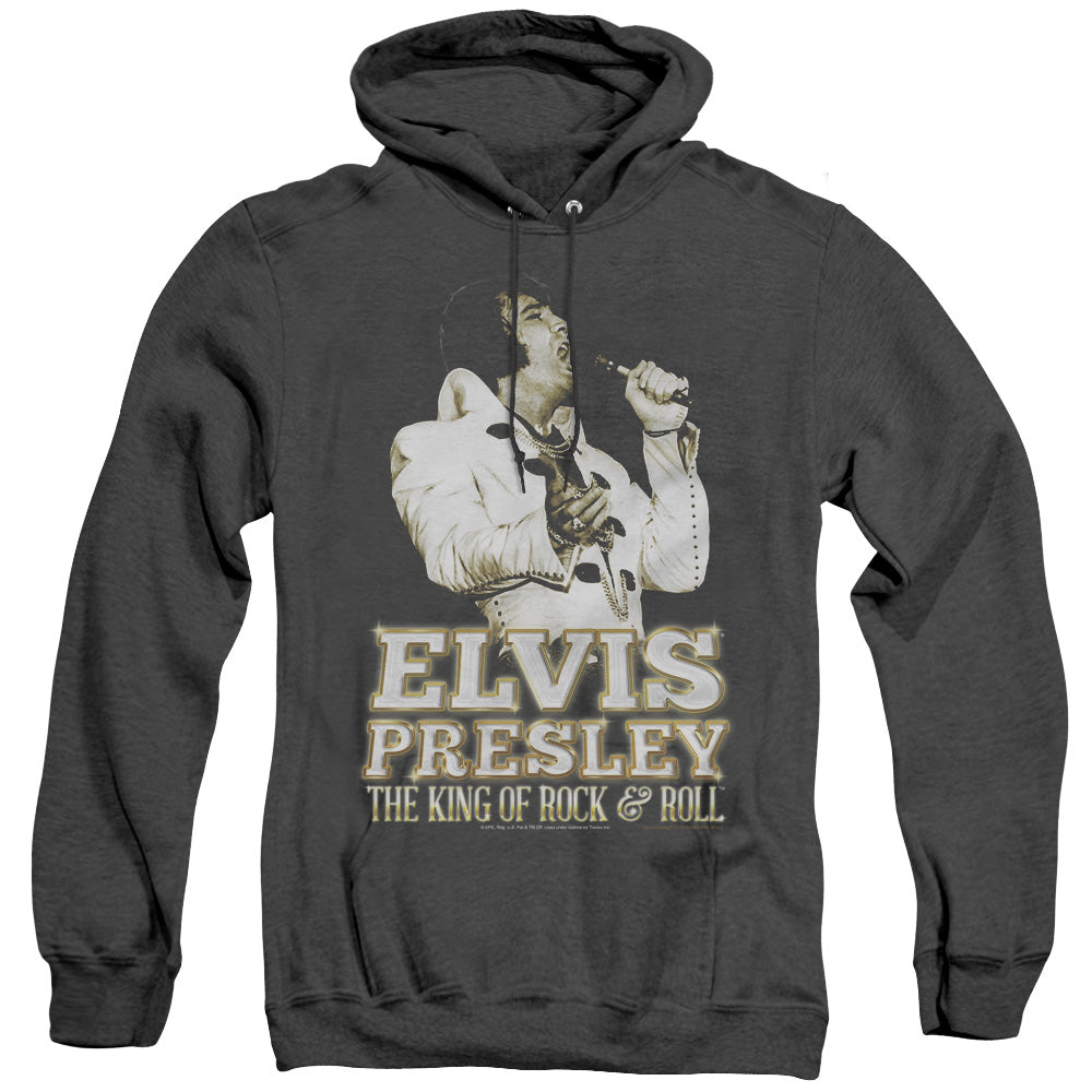 Elvis Presley Golden Heather Mens Hoodie Black Officially Licensed