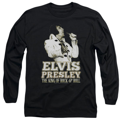 Elvis Presley Golden Mens Long Sleeve Shirt Black Officially Licensed Officially Licensed