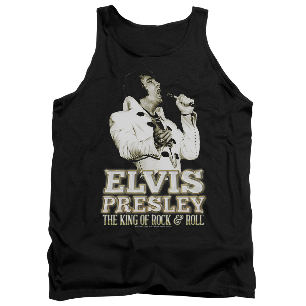 Elvis Presley Golden Mens Tank Top Shirt Black