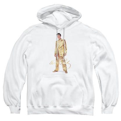Elvis Presley Gold Lame Suit Mens Hoodie White Officially Licensed