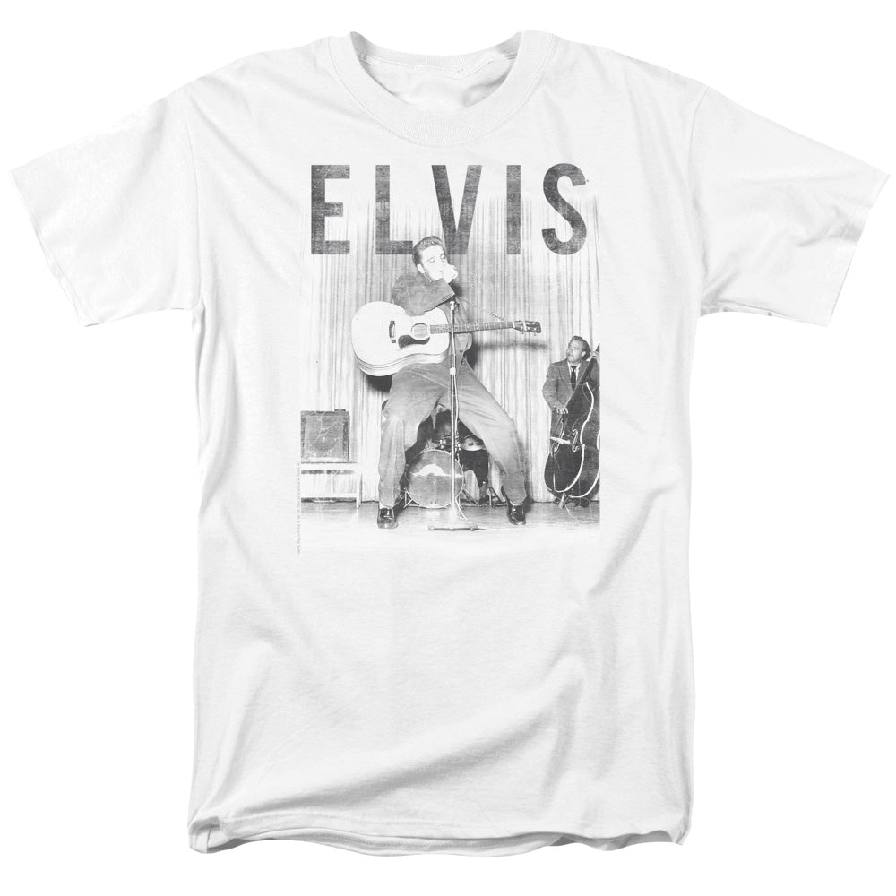 Elvis Presley With The Band Mens T Shirt White