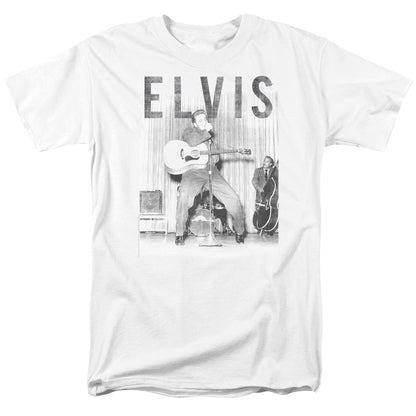 Elvis Presley With The Band Mens T Shirt White