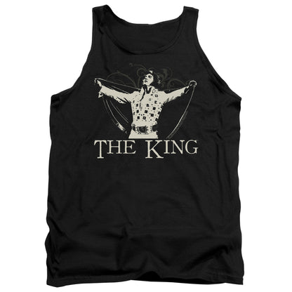 Elvis Presley Ornate King Mens Tank Top Shirt Black Officially Licensed