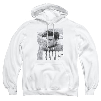 Elvis Presley Relaxing Mens Hoodie White Officially Licensed