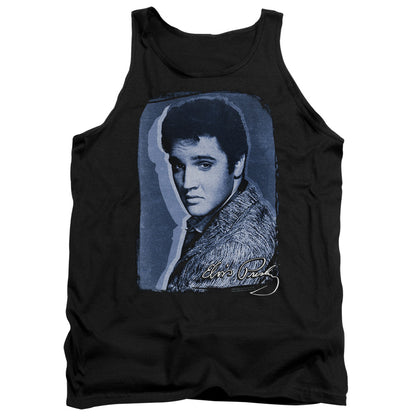 Elvis Presley Overlay Mens Tank Top Shirt Black