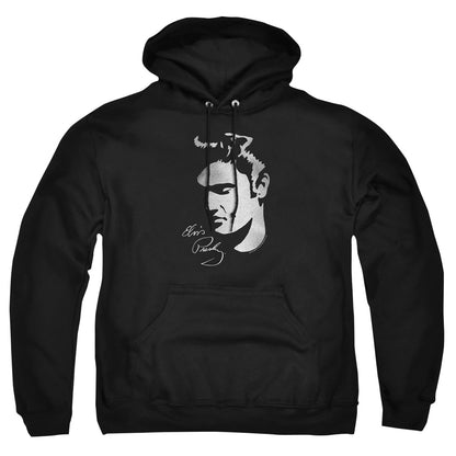 Elvis Presley Simple Face Mens Hoodie Black Officially Licensed