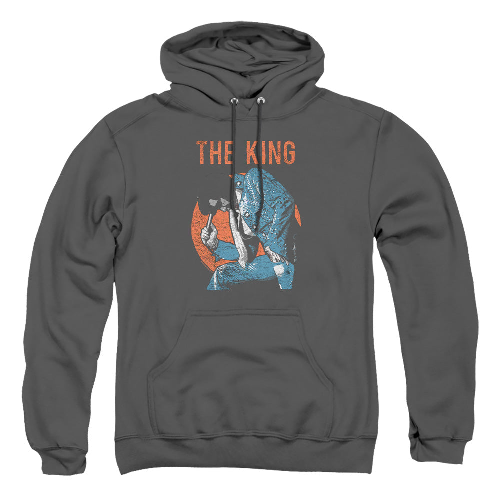 Elvis Presley Mic In Hand Mens Hoodie Charcoal Officially Licensed