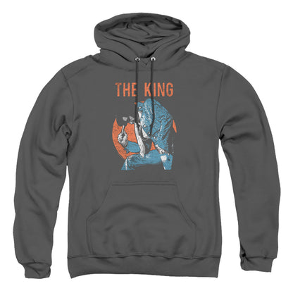 Elvis Presley Mic In Hand Mens Hoodie Charcoal Officially Licensed