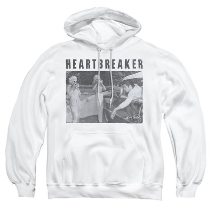 Elvis Presley Heartbreaker Mens Hoodie White Officially Licensed