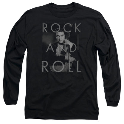 Elvis Presley Rock And Roll Mens Long Sleeve Shirt Black Officially Licensed Officially Licensed