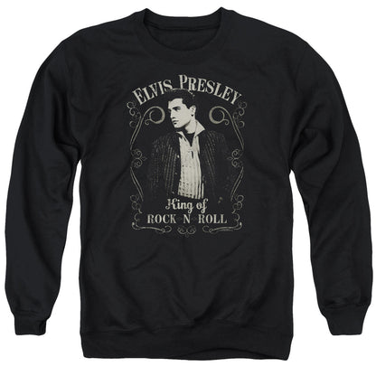 Elvis Presley Rock Legend Mens Crewneck Sweatshirt Black
