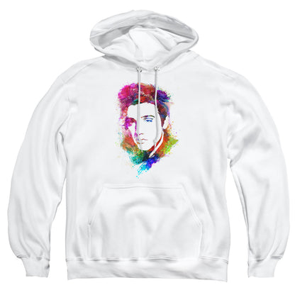 Elvis Presley Watercolor King Mens Hoodie White Officially Licensed