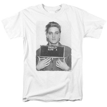 Elvis Presley Army Mug Shot Mens T Shirt White