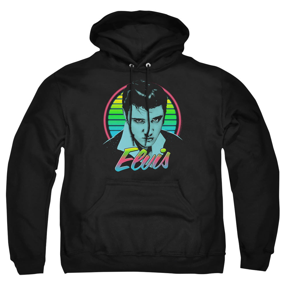 Elvis Presley Neon King Mens Hoodie Black Officially Licensed