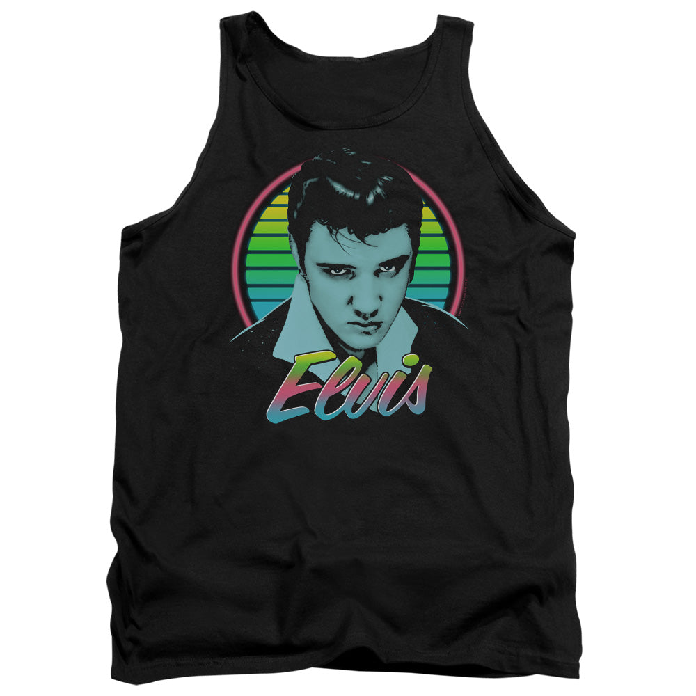 Elvis Presley Neon King Mens Tank Top Shirt Black Officially Licensed