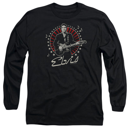 Elvis Presley Stars Mens Long Sleeve Shirt Black Officially Licensed Officially Licensed
