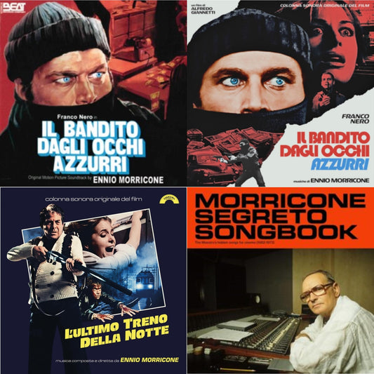 Ennio Morricone - Blue-Eyed Bandit (Il Bandito Dagli Occhi Azzurri) Ost & L’Ultimo Treno Della Notte (Yellow LP Vinyl) & Blue-Eyed Bandit (Il Bandito Dagli Occhi Azzurri) Ost (Blue LP Vinyl) (Rsd) & Morricone Segreto Songbook (1962-1973) (2LP)