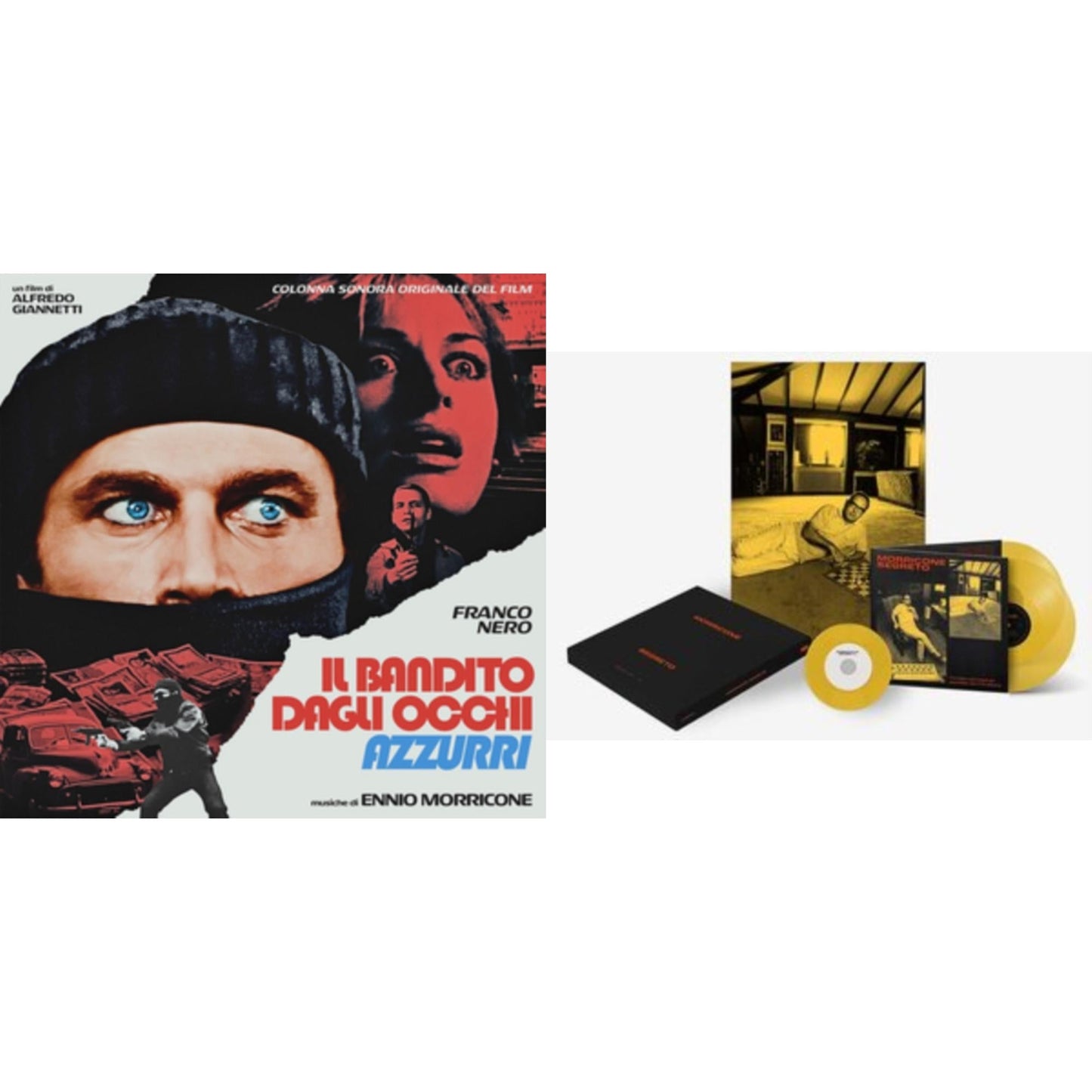 Ennio Morricone - Morricone Segreto (Yellow Vinyl/2LP/7Inch Single Collector's Edition) & Blue-Eyed Bandit (Il Bandito Dagli Occhi Azzurri) Ost (Blue LP Vinyl) (Rsd)