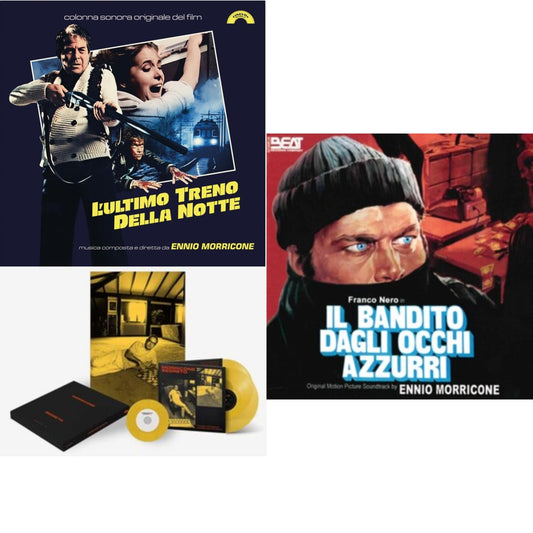 Ennio Morricone - Morricone Segreto (Yellow Vinyl/2LP/7Inch Single Collector's Edition) & Blue-Eyed Bandit (Il Bandito Dagli Occhi Azzurri) Ost & L’Ultimo Treno Della Notte (Yellow LP Vinyl)