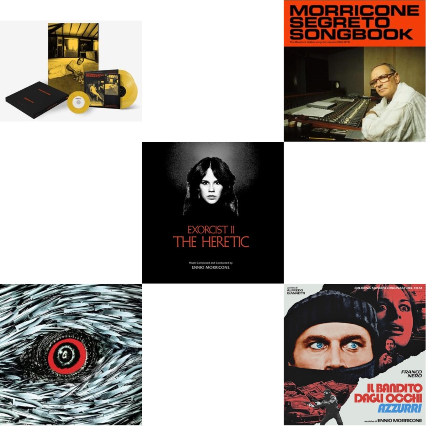 Ennio Morricone - Morricone Segreto (Yellow Vinyl/2LP/7Inch Single Collector's Edition) & Blue-Eyed Bandit (Il Bandito Dagli Occhi Azzurri) Ost (Blue LP Vinyl) (Rsd) & Morricone Segreto Songbook (1962-1973) (2LP) & Bird With The Crystal Plumage