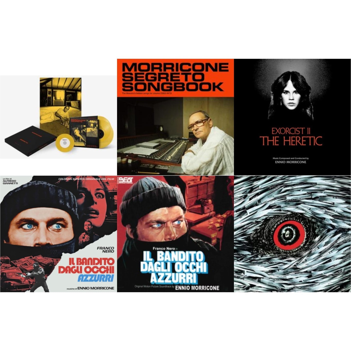 Ennio Morricone - Morricone Segreto (Yellow Vinyl/2LP/7Inch Single Collector's Edition) & Blue-Eyed Bandit (Il Bandito Dagli Occhi Azzurri) Ost & Blue-Eyed Bandit (Il Bandito Dagli Occhi Azzurri) Ost (Blue LP Vinyl) (Rsd) & Morricone Segreto Songbook
