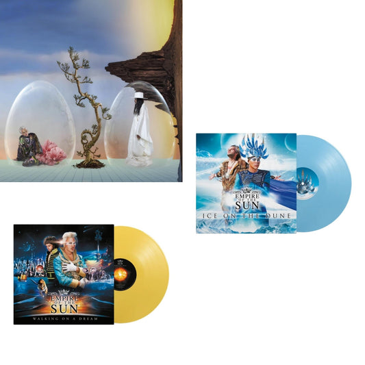Empire Of The Sun - Ask That God (Clear LP Vinyl) & Walking On A Dream (Mustard LP Vinyl) & Ice On The Dune (Light Blue LP Vinyl)