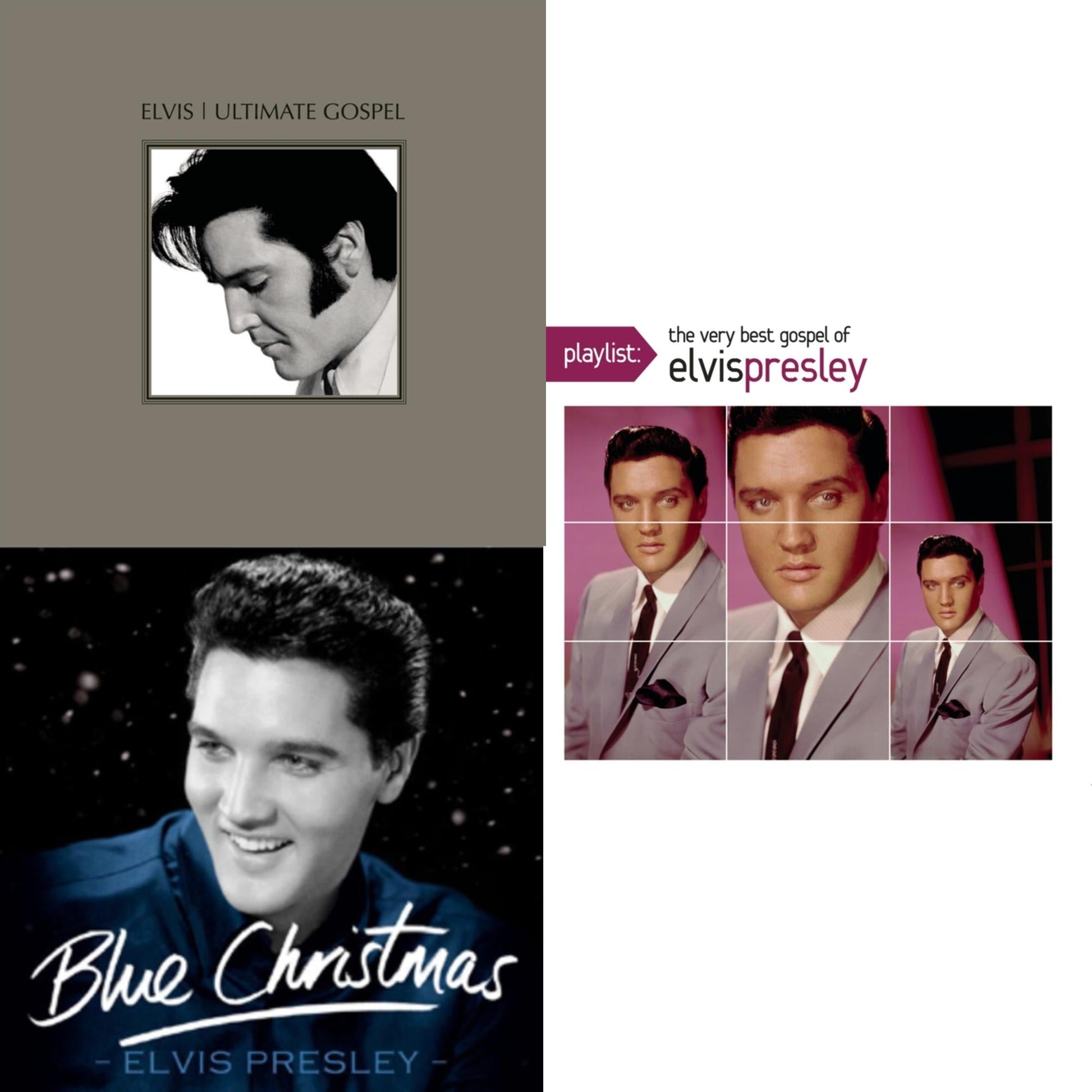 Elvis Presley - Elvis Ultimate Gospel & Blue Christmas & Playlist: Very Best Gospel Of Elvis Presley - CD Bundle