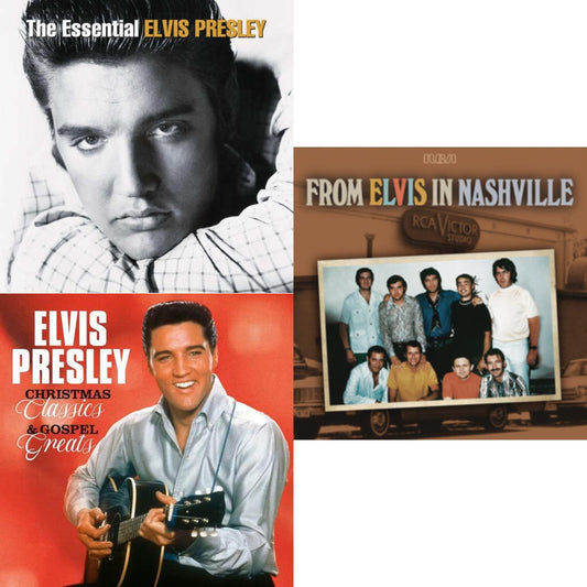 Elvis Presley - From Elvis In Nashville (2LP) & Christmas Classics & Gospel Greats (Ams Exclusive) (Snowy White LP Vinyl) & Essential Elvis Presley