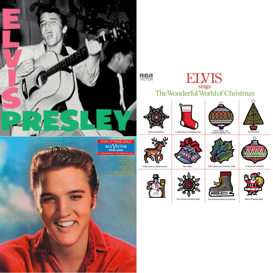 Elvis Presley - Elvis Sings The Wonderful World Of Christmas & Elvis Presley (Limited/Transparent Green LP Vinyl/180G) & For LP Fans Only (Translucent Blue Vinyl/180G)