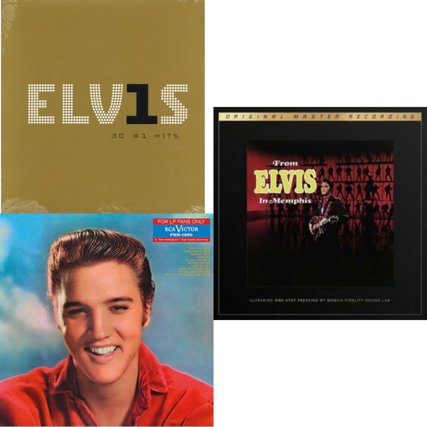 Elvis Presley - From Elvis In Memphis (2LP/180G/45RPM Supervinyl Ultradisc One-Step/Original Masters/Limited) & For LP Fans Only (Translucent Blue Vinyl/180G) & Elvis 30 #1 Hits (2LP/180G)