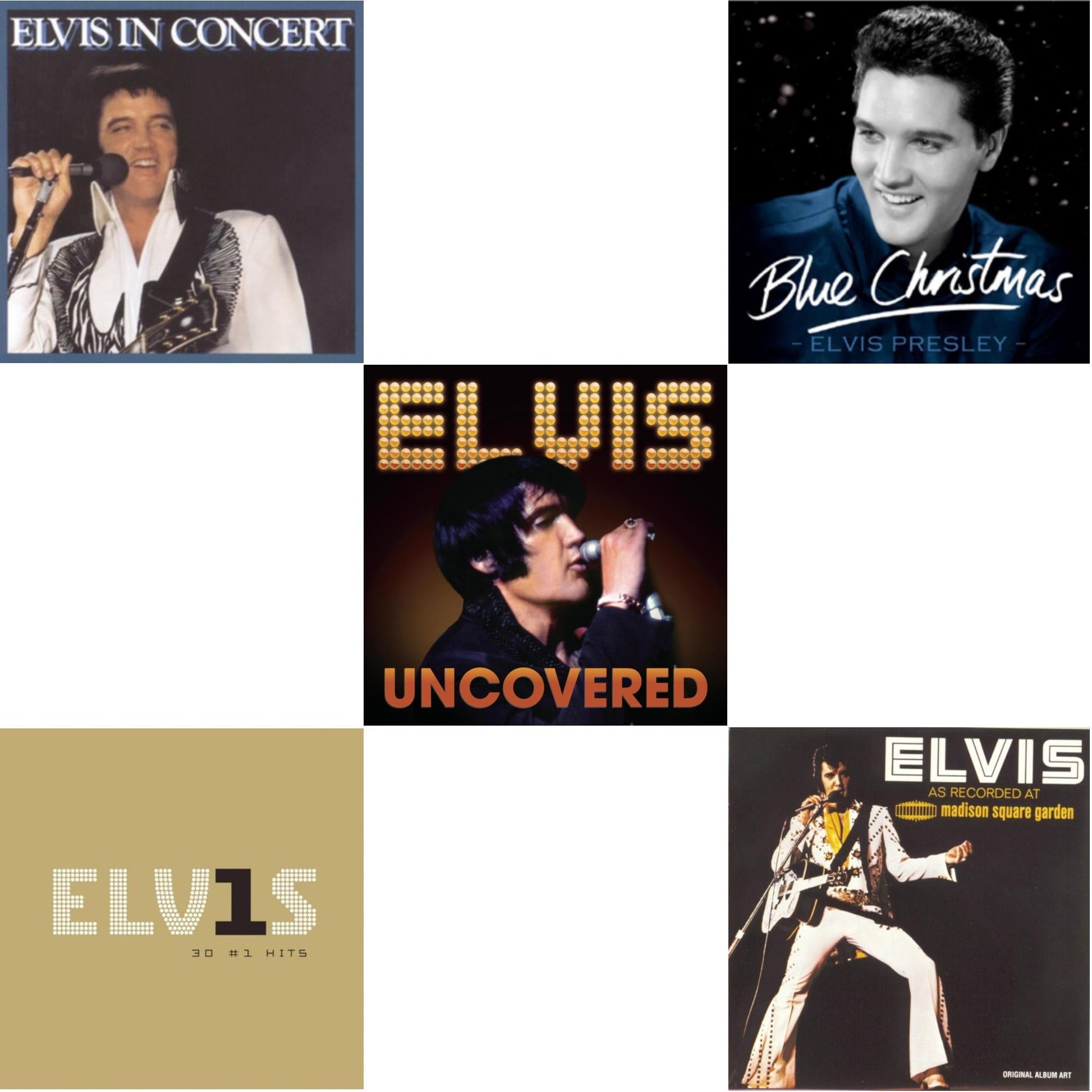 Elvis Presley - Elvis In Concert & Elvis 30 #1 Hits & Uncovered & Blue Christmas & Elvis As Recorded At Madison Square Garden - CD Bundle