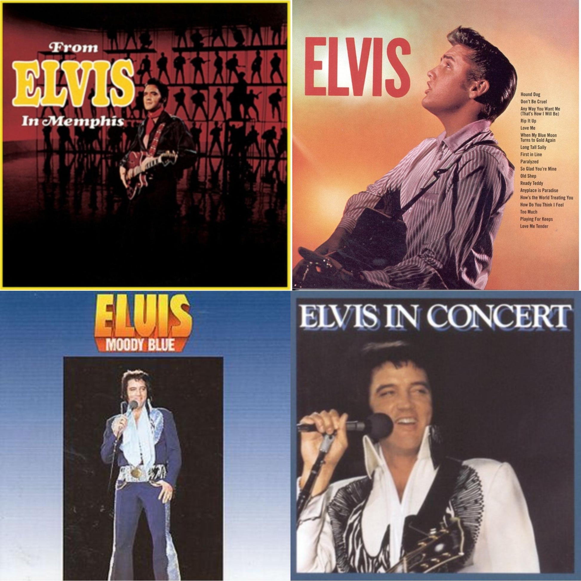 Elvis Presley - Elvis In Concert & Moody Blue & Elvis & From Elvis In Memphis - CD Bundle